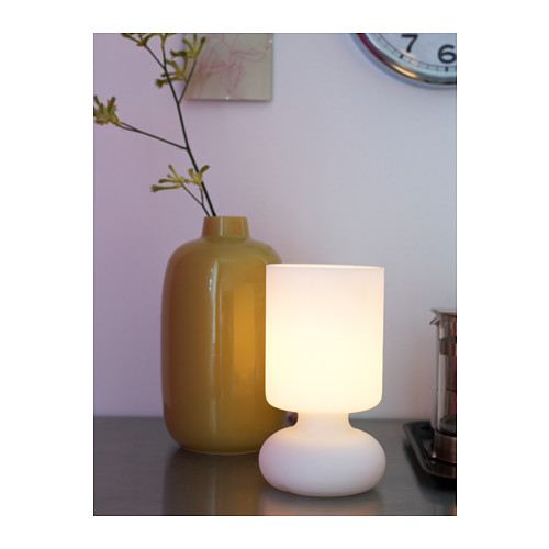 LYKTA Table lamp IKEA Gives a soft mood light.