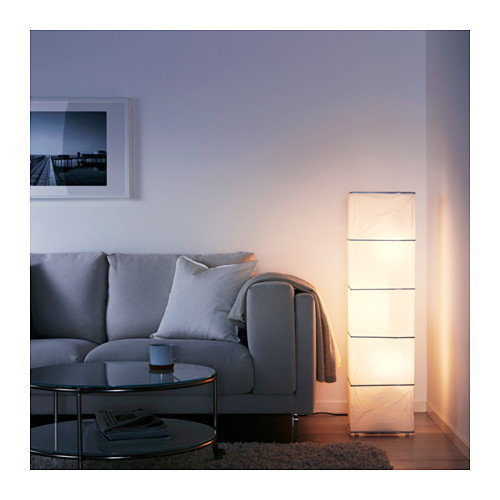 RUTBO Floor lamp IKEA You can create a soft, cosy atmosphere in your home with a paper lamp that spreads a diffused and decorative light.