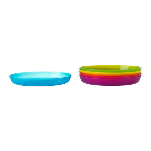 KALAS Plate IKEA Great for parties and everyday meals. Made of durable plastic and safe to use in the dishwasher and microwave.