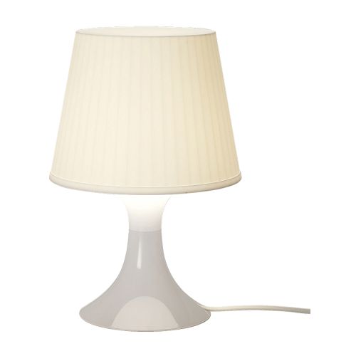LAMPAN Table lamp white Height: 29 cm Base diameter: 13 cm Shade diameter: 19 cm Cord length: 200 cm