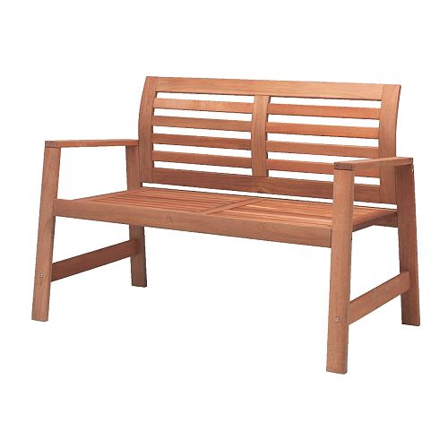 ÄPPLARÖ Tuinbank &nbsp; Massief acacia; een harde en duurzame houtsoort voor buiten.  Voorgevormde rugleuning voor goed comfort. 