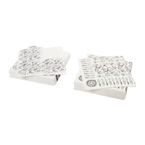 ÄRFTLIG Papieren servet IKEA Het servet heeft een goed absorberend vermogen: 3-laags papier. 