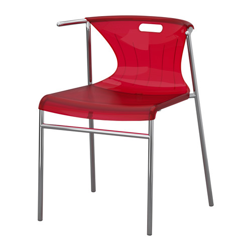 ELMER Stoel IKEA Door het speciale oppervlak is de zitting extra krasbestendig.  Stapelbaar; bespaart plaats als hij niet wordt gebruikt. 