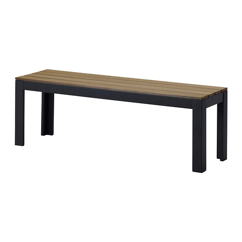 FALSTER Bank IKEA Latten van polystyreen; weerbestendig en onderhoudsvriendelijk.  Roestvrij aluminium frame; stabiel en licht. 