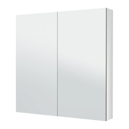 GODMORGON Spiegelkast met 2 deuren IKEA De spiegeldeur sluit de laatste centimeters vanzelf.  Incl.   verstelbaar planchet. 