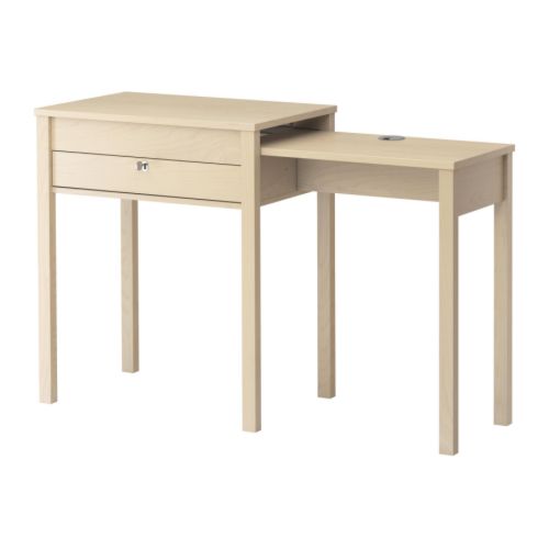 GUSTAV Laptoptafel &nbsp; Tafel met uittrekbaar werkvlak en opberger voor de laptop; verandert een beperkte ruimte in een praktische werkplek. 