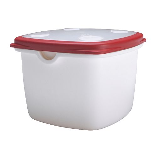 IKEA 365+ Voorraaddoos met deksel IKEA Deksel met ventiel en afgeronde hoeken voor effectief en gelijkmatig verwarmen in de magnetron. 