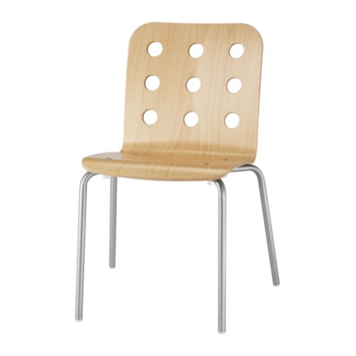 JULES Bezoekersstoel IKEA Stapelbaar; bespaart plaats als hij niet wordt gebruikt. 