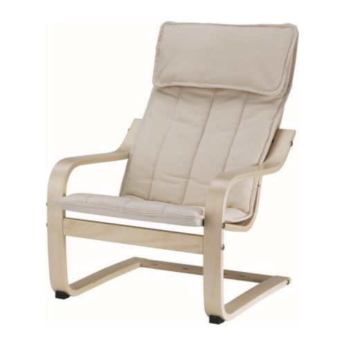 POÄNG Kinderfauteuil IKEA Makkelijk schoon te houden: hoes afneembaar voor de machinewas.  Past goed bij de POÄNG fauteuil in volwassen maten. 