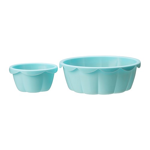 SOCKERKAKA Bakvorm, set van 2 IKEA Siliconen; het bakwerk laat makkelijk los van de vorm. 