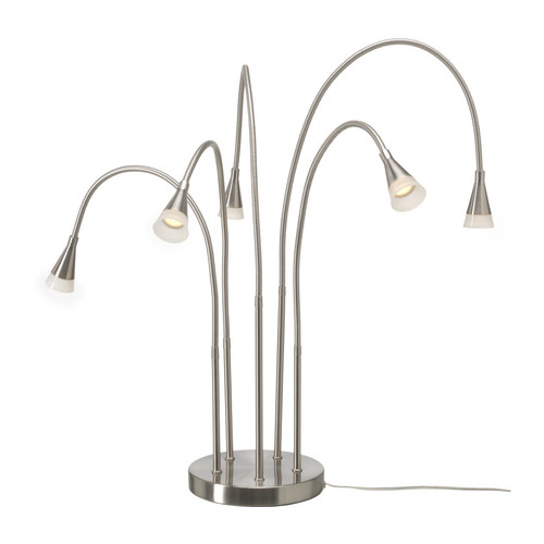 TIVED Tafellamp &nbsp; Buigbare arm(en); het licht kan naar behoefte worden gericht.  Werkt op leds; verbruikt tot ca. 