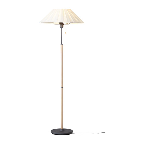 TUVE Staande lamp IKEA Lampenkap van textiel; geeft een zacht en decoratief licht. 