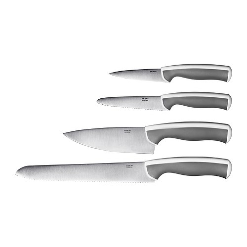 ÄNDLIG Kniver, sett med 4 IKEA Håndtakets form og materiale gir godt grep. 
