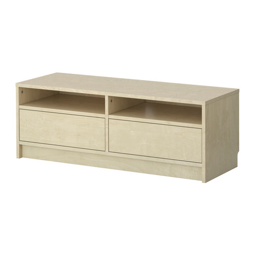 BENNO TV-benk IKEA Ledningeuttak bak; samle ledningene på et sted.  2 åpne rom til DVD-spiller og lignende. 