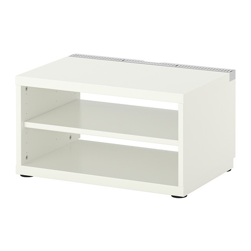 BESTÅ TV-benk IKEA Ventilasjonsriller øverst på TV-benken gir forbedret luftsirkulasjon rundt elektrisk utstyr. 