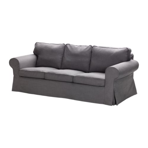 EKTORP 3-seter sofa, Svanby grå Bredde: 218 cm Dybde: 88 cm Høyde: 88 cm Setedybde: 50 cm Setehøyde: 45 cm  
