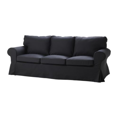 EKTORP HÅVET 3-seters sovesofa IKEA Kan enkelt gjøres om til en romslig seng for to.  Smart, skjult oppbevaring i rygglenet. 