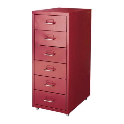 HELMER Skuffeseksjon på hjul IKEA Plass til etikett på hver skuff; gjør det enkelt å holde orden på og finne innholdet. 