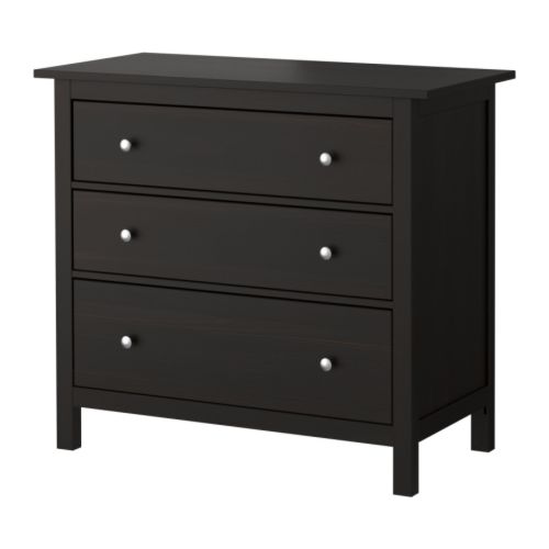 HEMNES Kommode med 3 skuffer IKEA Massivt tre, et slitesterkt materiale. Tilpasset for SKUBB oppbevaring, sett med 6 stk.