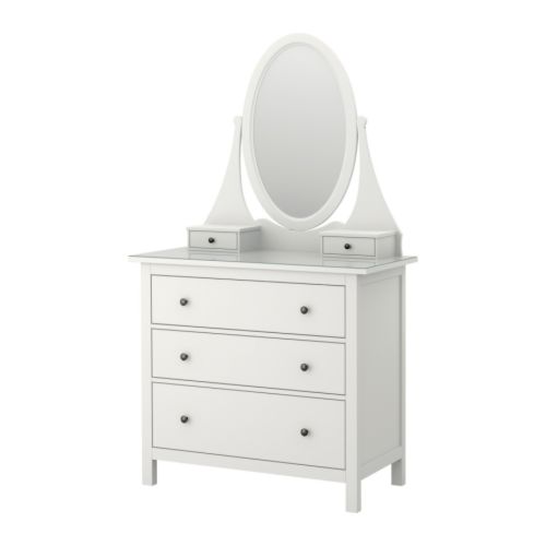 HEMNES Speilkommode hvit Bredde: 110 cm Dybde: 51 cm H�yde: 191 cm