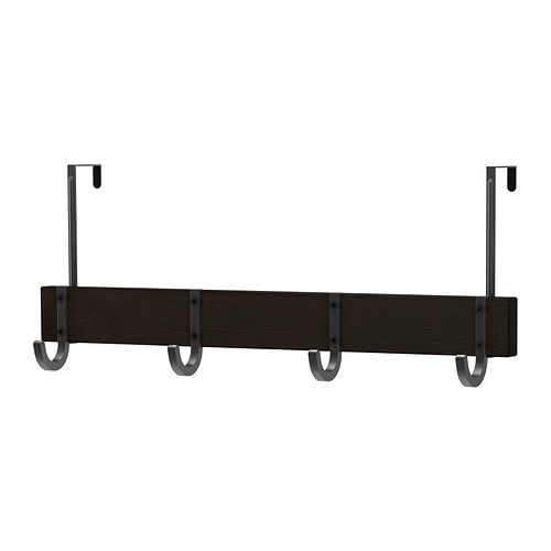 HJÄLMAREN Knagg til dør beiset, brunsvart IKEA