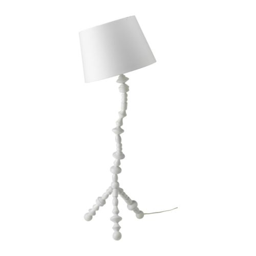 IKEA PS SVARVA Gulvlampe hvit Høyde: 140 cm Skjermdiameter: 48 cm Ledningslengde: 1.4 m  