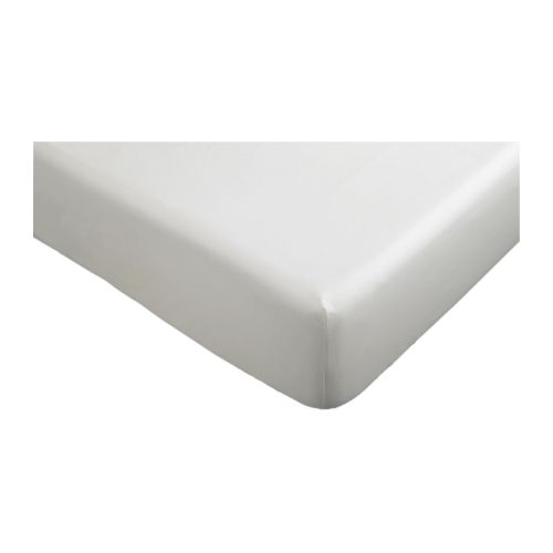 KNOPPA Laken, fasongsydd IKEA Fasongsydd laken med elastikk, passer til madrasser i opptil 25 cm tykkelse. 