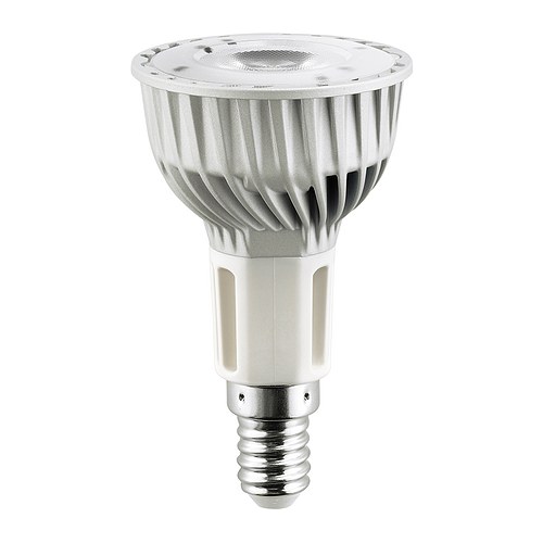 LEDARE Lyspære E14 reflektor R50 IKEA LED forbruker 85 % mindre energi og varer 20 ganger lenger enn tradisjonelle glødepærer. 