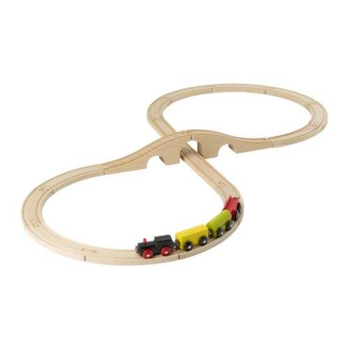 LILLABO Grunnsett tog 20 deler IKEA Mulig å bygge flere ulike baner med. Total banelengde er 300 cm.