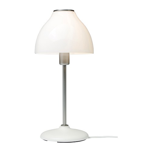 MÅNLJUS Bordlampe IKEA Lyset spres jevnt; gir generell belysning.  Skjerm av munnblåst glass; hver skjerm er unik. 