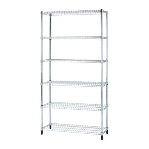 OMAR 1 hylleseksjon IKEA Lett å montere, krever ingen verktøy.  Justerbare ben, står stødig på ujevne gulv. 