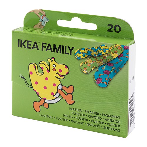 PATRULL Plaster IKEA Plaster i plast, som ikke bare puster, men også er vann- og smussavstøtende.  Absorberende sårpute. 