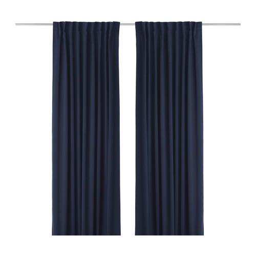 WERNA Gardiner, 1 par IKEA Blendegardiner som kan stenge lyset ute takket være det tettvevde stoffet. 