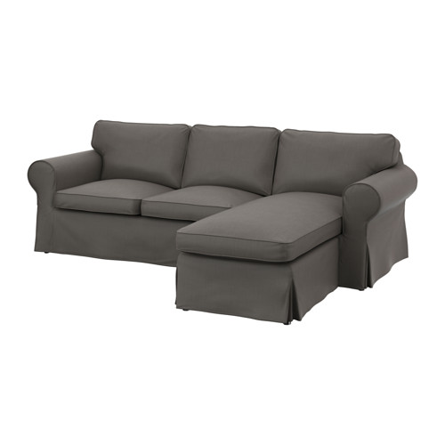 EKTORP Sofa 2osobowa i leżanka Nordvalla szary IKEA