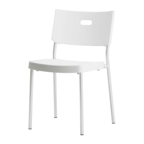 HERMAN Krzesło IKEA Możliwość składowania jednego na drugim.  Otwór na rękę z tyłu ułatwia przestawianie. 