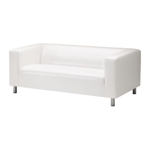 KLIPPAN Sofa dwuosobowa IKEA Łatwe do utrzymania w czystości; zetrzyj mokrą gąbką z dodatkiem delikatnego płynu do czyszczenia.