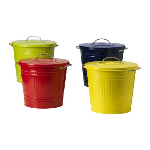 KNODD Kosz metalowy z pokrywką IKEA