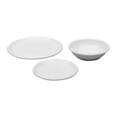 RONDO Serwis,  18 szt. IKEA Talerzyk pasuje także jako przykrywka do talerza głębokiego. 