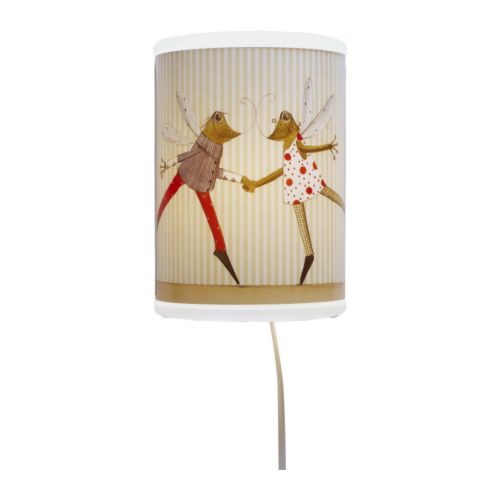 TASSA NATT Lampa ścienna IKEA Daje miękkie rozproszone światło.  Bezpieczne dla ciekawskich dziecięcych paluszków. 