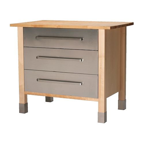 VÄRDE Komoda IKEA Wolnostojąca; łatwy montaż i przesuwanie.  Regulowana wysokość nóg; zapewnia stabilność na nierównej podłodze. 