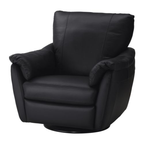 ÄLVROS Poltrona giratória baloiço/reclin IKEA Sofá com assento e braços em pele granulosa, resistente e de fácil manutenção. 