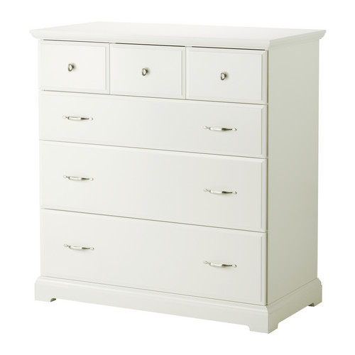 BIRKELAND Cómoda c/6 gavetas IKEA Gavetas muito espaçosas, oferecem mais espaço de arrumação.  Gavetas com travão, que deslizam suavemente. 