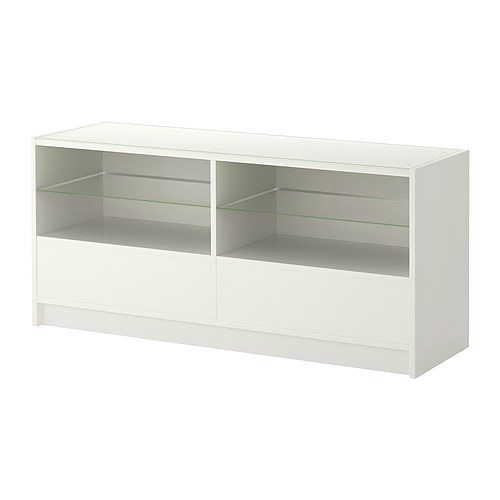 BOKSEL Consola IKEA Parte superior em vidro temperado; protege a superfície de manchas.