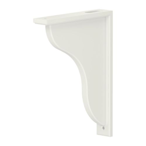 EKBY HENSVIK Suporte IKEA Reversível; adapta-se a prateleiras de 19 e 28 cm de profundidade.