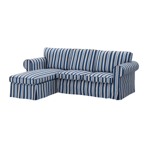 EKTORP Sofá 2 lugares e chaise-longue IKEA Capa amovível, fácil de manter limpa e com bom aspeto.   Lavável na máquina. 