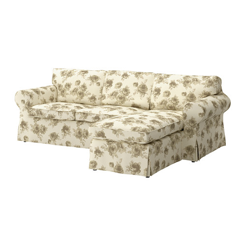 EKTORP Sofá 2 lugares e chaise-longue IKEA Capa amovível, fácil de manter limpa e com bom aspeto.   Lavável na máquina. 