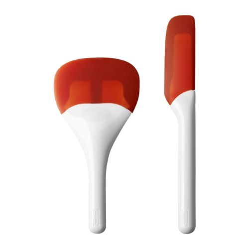 ENVIS Espátula de borracha, 2 uds IKEA Não risca o revestimento antiaderente de frigideiras, tachos ou panelas. 