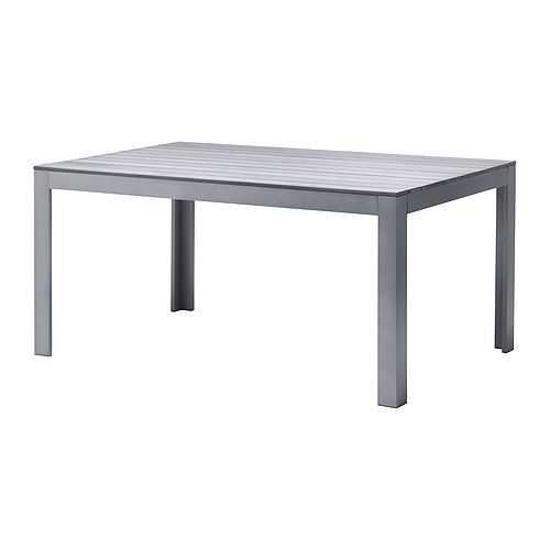 FALSTER Mesa IKEA Ripas de polistireno; resiste às condições climatéricas e é fácil de manter.  Estrutura de alumínio anti-ferrugem; resistente e leve. 