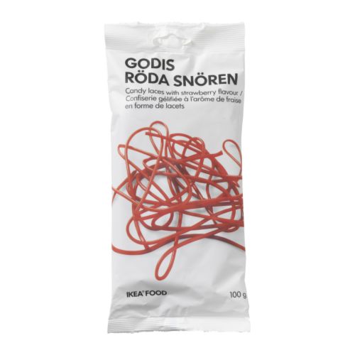GODIS RÖDA SNÖREN Fitas de morango IKEA