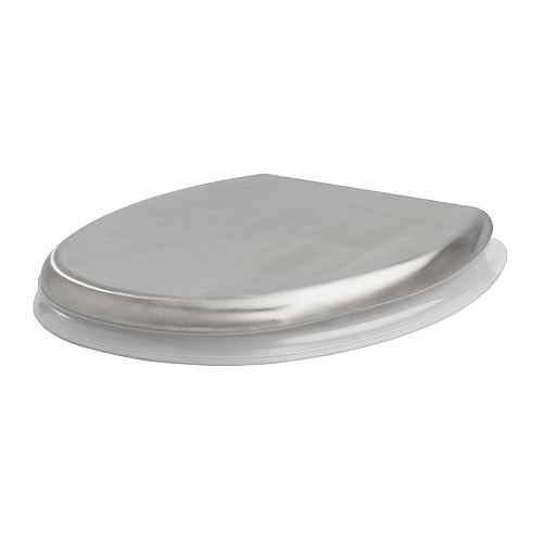 GRUNDTAL Assento de sanita IKEA Fácil de retirar para limpar.  Adapta-se à maior parte das sanitas graças aos acessórios reguláveis. 